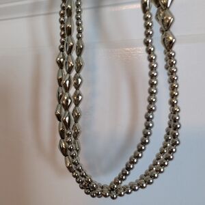 LONG wrap gold tone Beaded Necklace